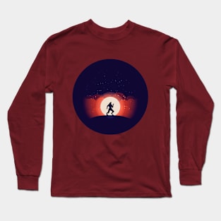 Werewolf and  Moon Long Sleeve T-Shirt